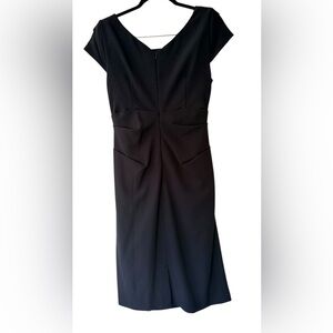 Adrianna Papell Elegant Black Midi Dress